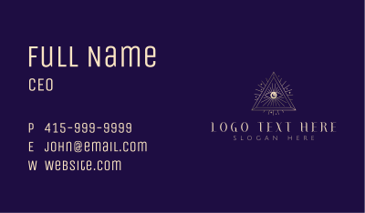 Moon Eye Triangle Business Card Image Preview