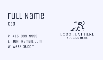 Elegant Swoosh Boutique  Business Card Image Preview