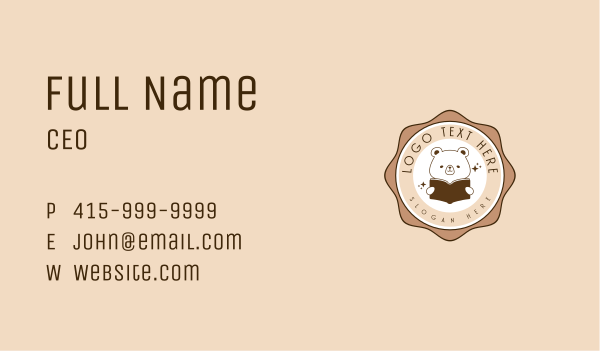 Kiddie Book Library Business Card Design Image Preview