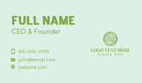 Vegan Leaf Circle Business Card Image Preview