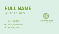 Vegan Leaf Circle Business Card Image Preview