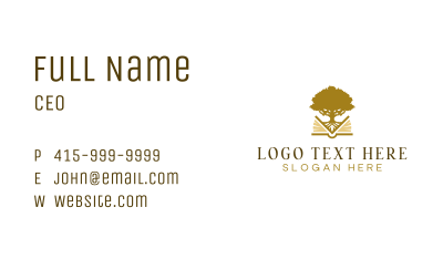 Tree Bookstore Publishing Business Card Image Preview