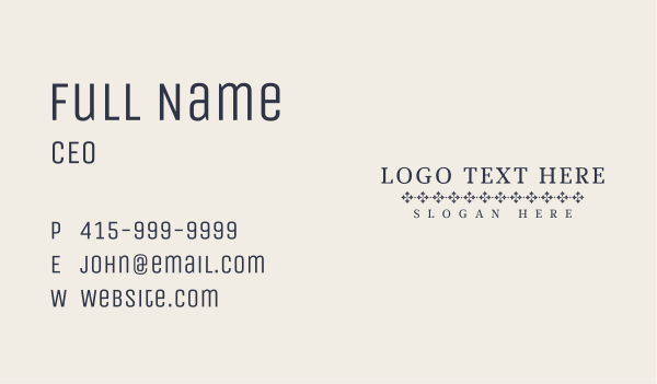 Premium Pattern Wordmark Business Card Design Image Preview