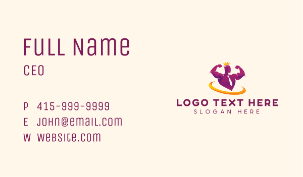 Strong Professional Leader Business Card Design Image Preview