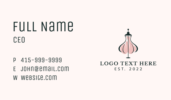 Tailor Fashion Mannequin Business Card Design Image Preview