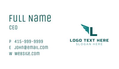 Logistics Wings Letter Business Card Image Preview