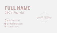 Signature Script Wordmark Business Card Image Preview