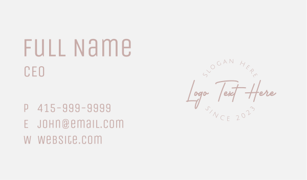 Signature Script Wordmark Business Card Design Image Preview