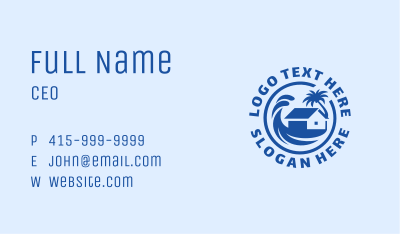 Tropical Beach Home Business Card Image Preview