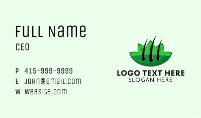 Botanical Hair Growth Business Card Image Preview