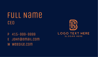 Orange Code Letter B Business Card Image Preview