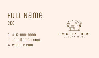 Scented Candle Decor Business Card Image Preview