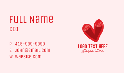 Swirly Romantic Heart  Business Card Image Preview