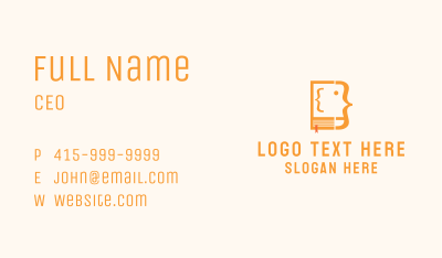 Orange Coding Book  Business Card Image Preview