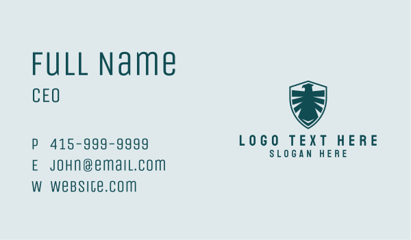Military Hawk Shield Business Card Design Image Preview