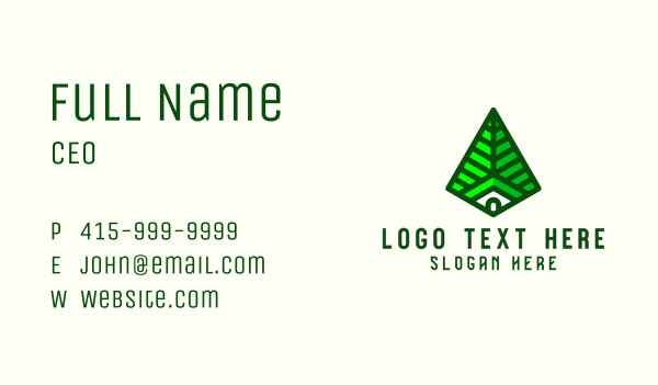 Leaf House Eco Teepee Business Card Design Image Preview