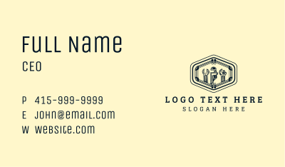 Wrench Repairman Tools Business Card Image Preview