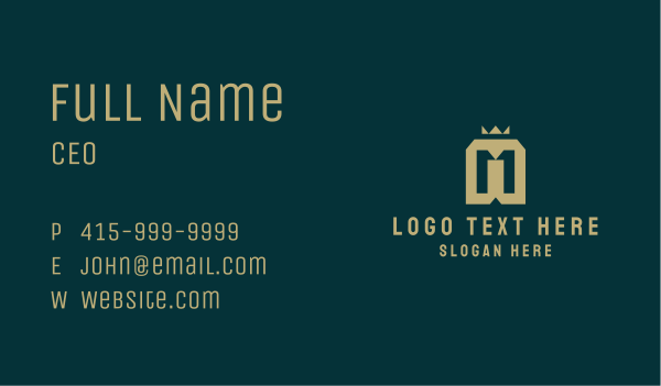 Corporate Crown Letter M  Business Card Design Image Preview