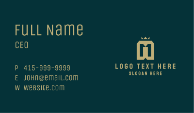 Corporate Crown Letter M  Business Card Image Preview