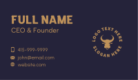 Wild Bronze Bull Business Card Image Preview