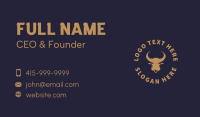 Wild Bronze Bull Business Card Design