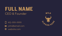 Wild Bronze Bull Business Card Image Preview