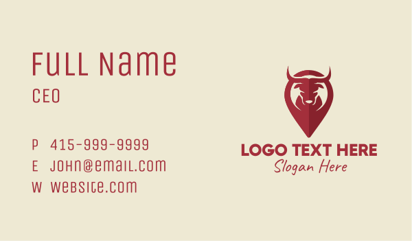 Red Bull Location Pin Business Card Design Image Preview