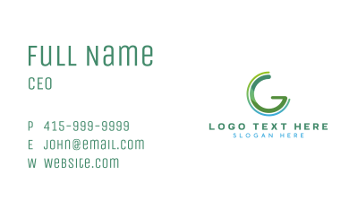 Modern Gradient Letter G Business Card Image Preview