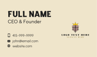 Crown Sword Scale Business Card Design