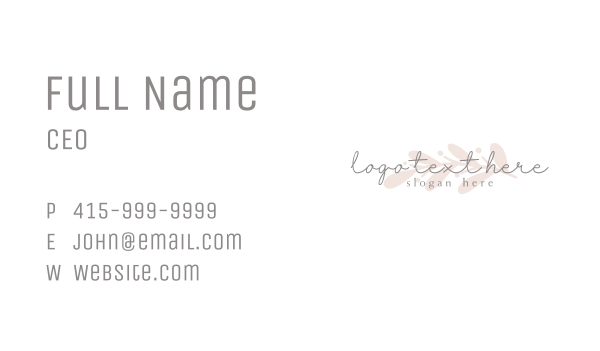 Beauty Salon Floral Business Card Design Image Preview