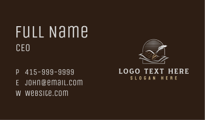 Quill Pen Notary Business Card Image Preview