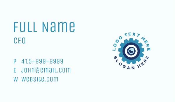 Eye Gear Technology Business Card Design Image Preview