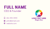 Colorful Star Message Business Card Design