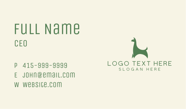 Animal Llama Alpaca Business Card Design Image Preview