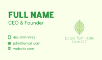 Minimalist Tea Leaves  Business Card Design