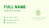 Minimalist Tea Leaves  Business Card Image Preview