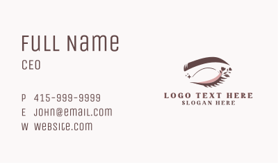 Floral Beauty Eyelash Business Card Image Preview