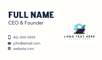 Grass Landscaping Mower Business Card Design