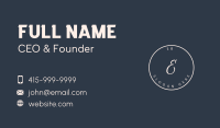 Elegant White Letter Business Card Image Preview