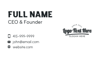 Underline Cursive Retro Wordmark Business Card Design