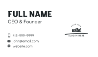 Underline Cursive Retro Wordmark Business Card Image Preview