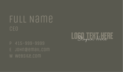 Stylish Business Wordmark Business Card Image Preview