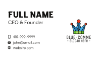 Blue Green Royal Crown Business Card Image Preview
