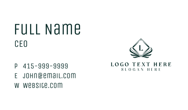 Organic Eco Boutique Business Card Design Image Preview