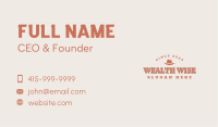 Vintage Cowboy Wordmark Business Card Image Preview