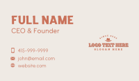 Vintage Cowboy Wordmark Business Card Preview