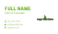 Green Leaf Wordmark  Business Card Image Preview