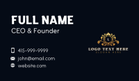 Leaf Crown Shield Business Card Design