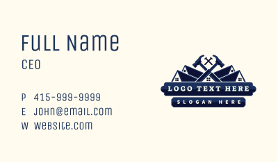 Roof Hammer Repair Business Card Image Preview
