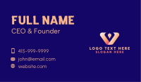 Generic Startup Letter V Business Card Design